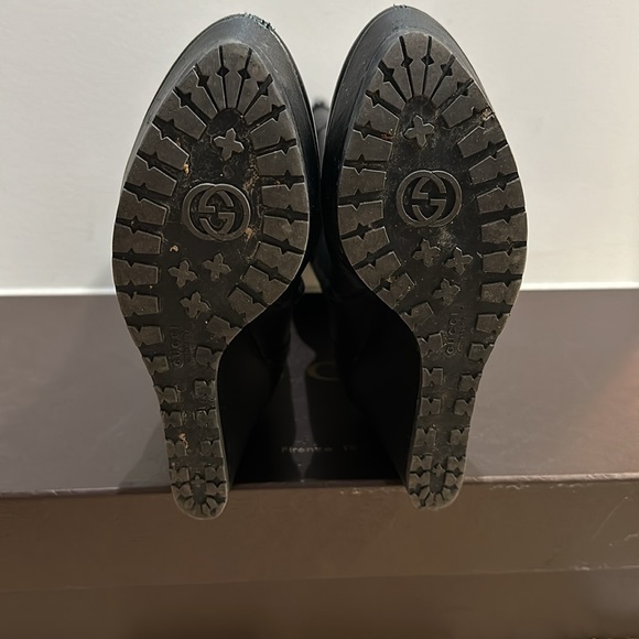 GUCCI TALL WEDGE BOOTS w/ Iconic GGs - Picture 7 of 9